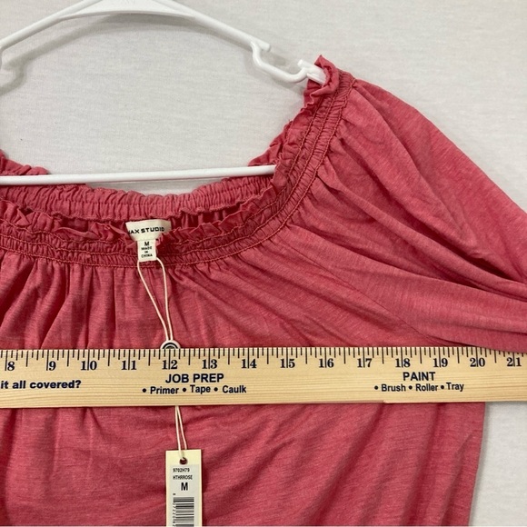 New Max Studio Dusty Pink Soft Stretch Rayon Casual Top size Medium - Picture 6 of 9